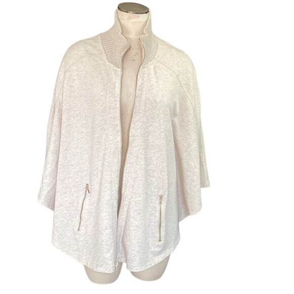 Chico’s ZENERGY Tinah Poncho Cardigan Jacket Sz 3 (XL/16) Oatmeal Beige #24N - Picture 6 of 12